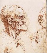 LEONARDO da Vinci Portrats of two men France oil painting artist